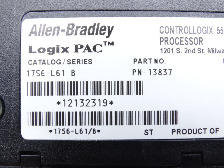 ALLEN BRADLEY 1756-L61 PLC PROCESSOR