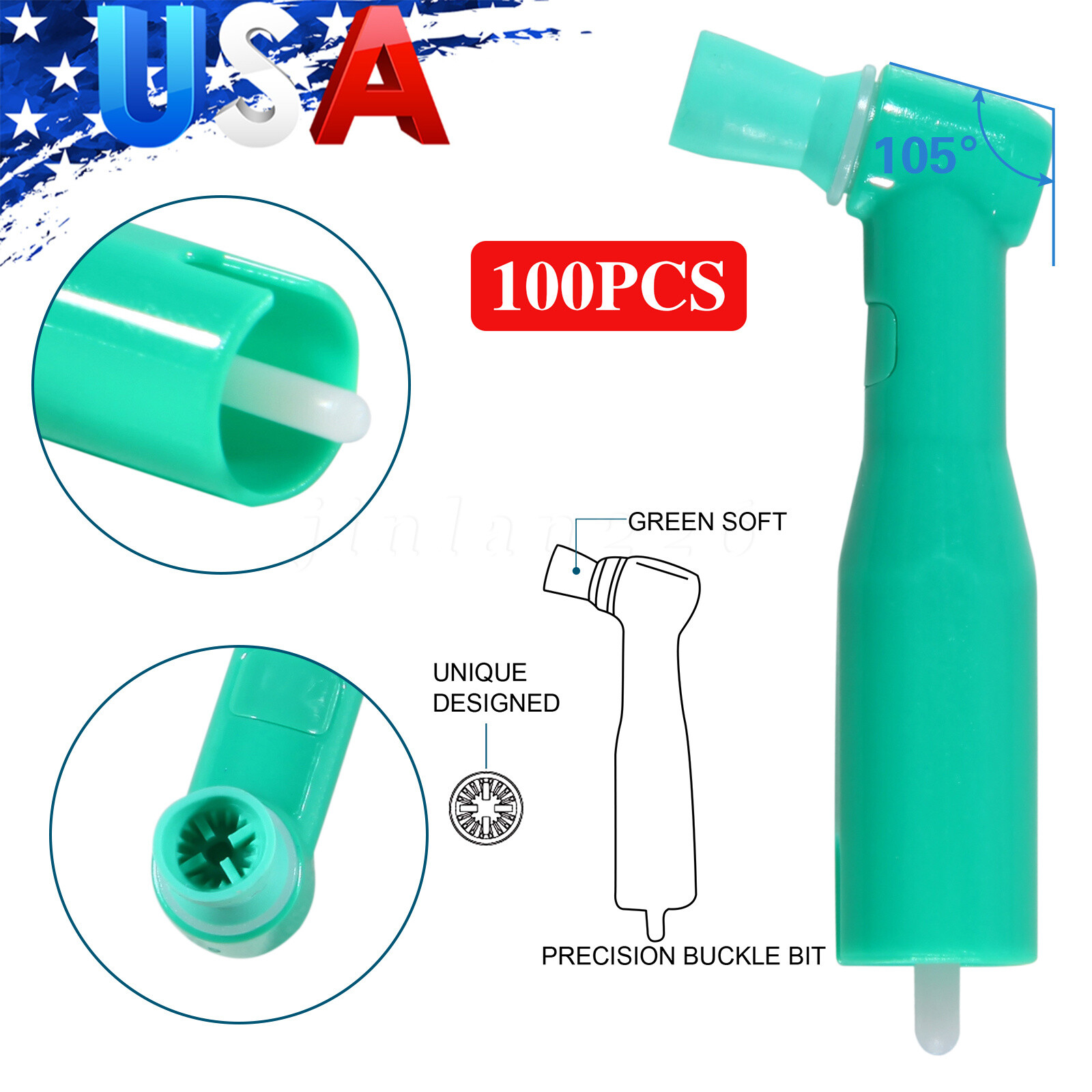 Dental Wireless Implant Electric Torque Wrench Handpiece Tool Driver 360° Rotate