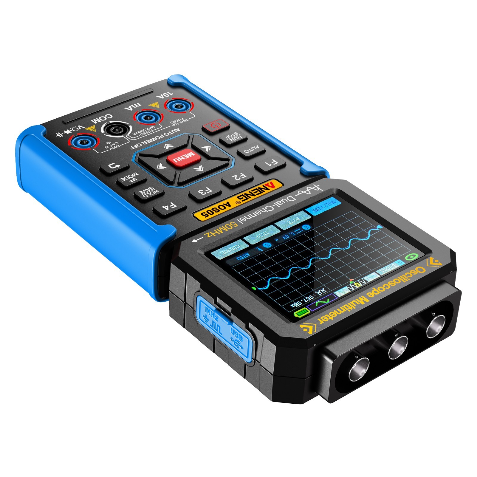 3 IN 1 Digital Handheld Oscilloscope Multimeter Signal Generator 50MHz 200MSa/s