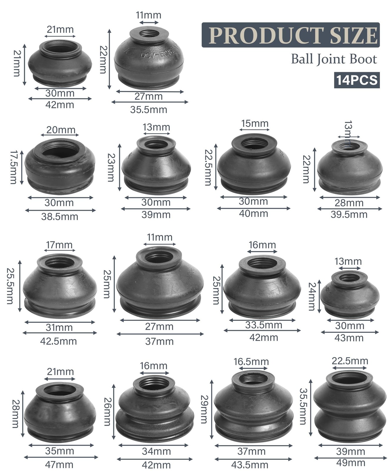 Tie Rod Boot,Tie Rod End Boots,Car Accessories Turn To Rod Arm Ball Joint Hea…