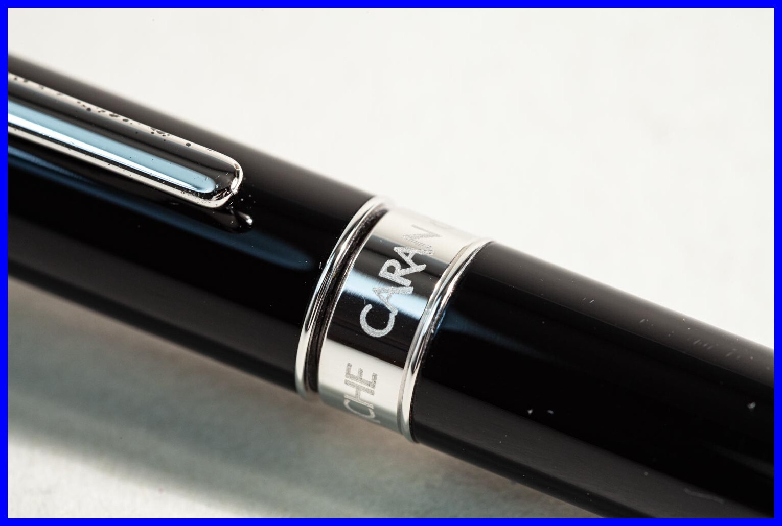 Caran D’Ache Ballpoint Pen in Black & Silver with New Refill