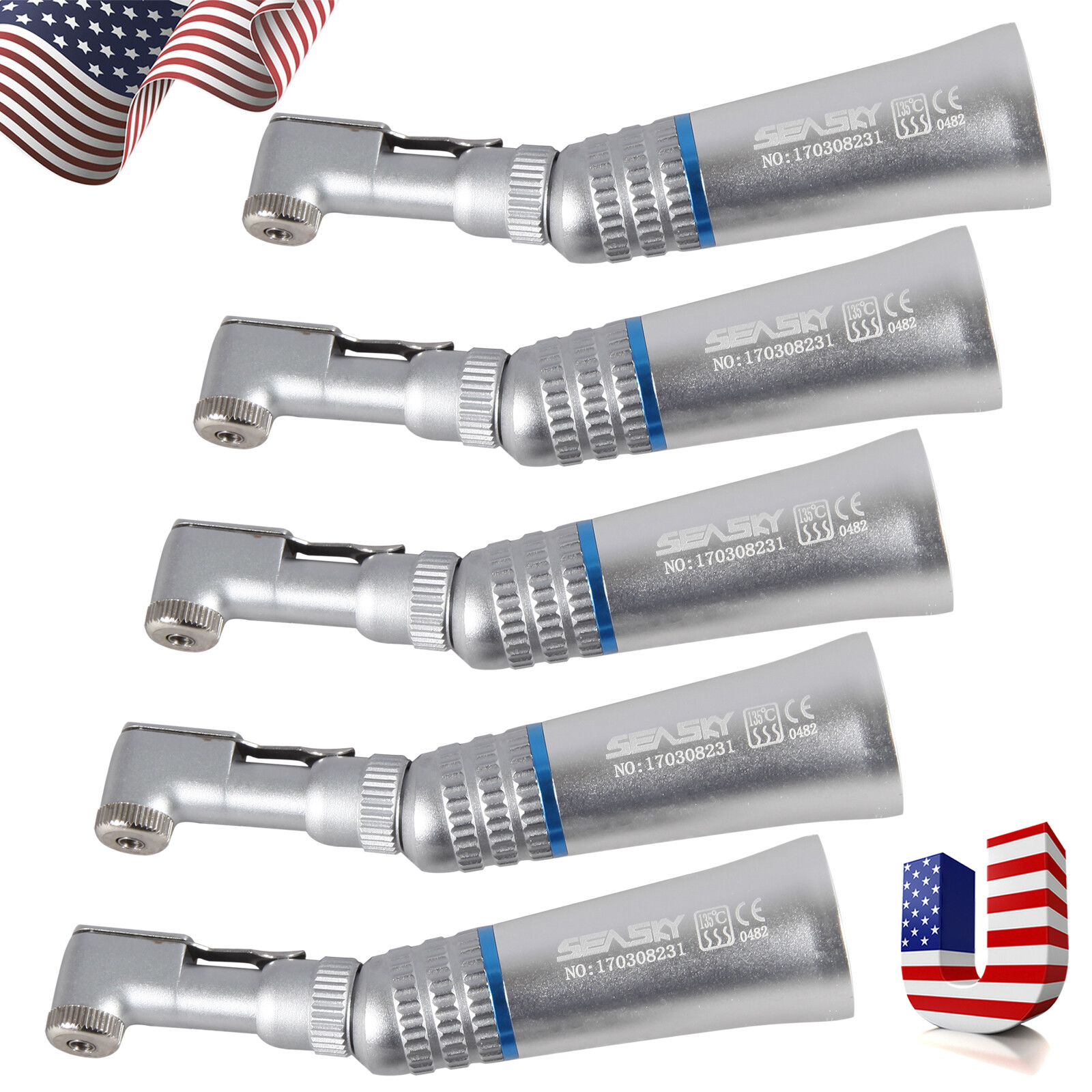NSK PANA MAX Style Dental LED High Speed Handpiece Push Button 4 Hole Clean Head