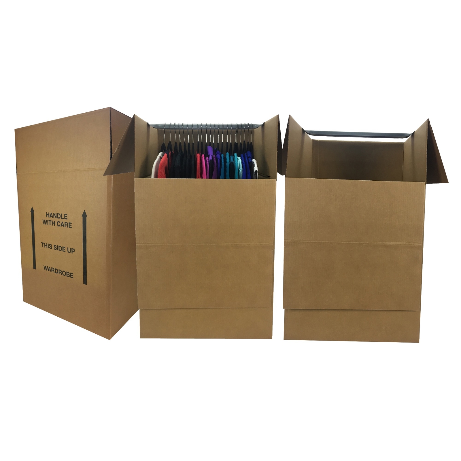 UBMOVE Large Corrugated Wardrobe Moving Boxes (Bundle of 3) 24″ x 24″ x40″
