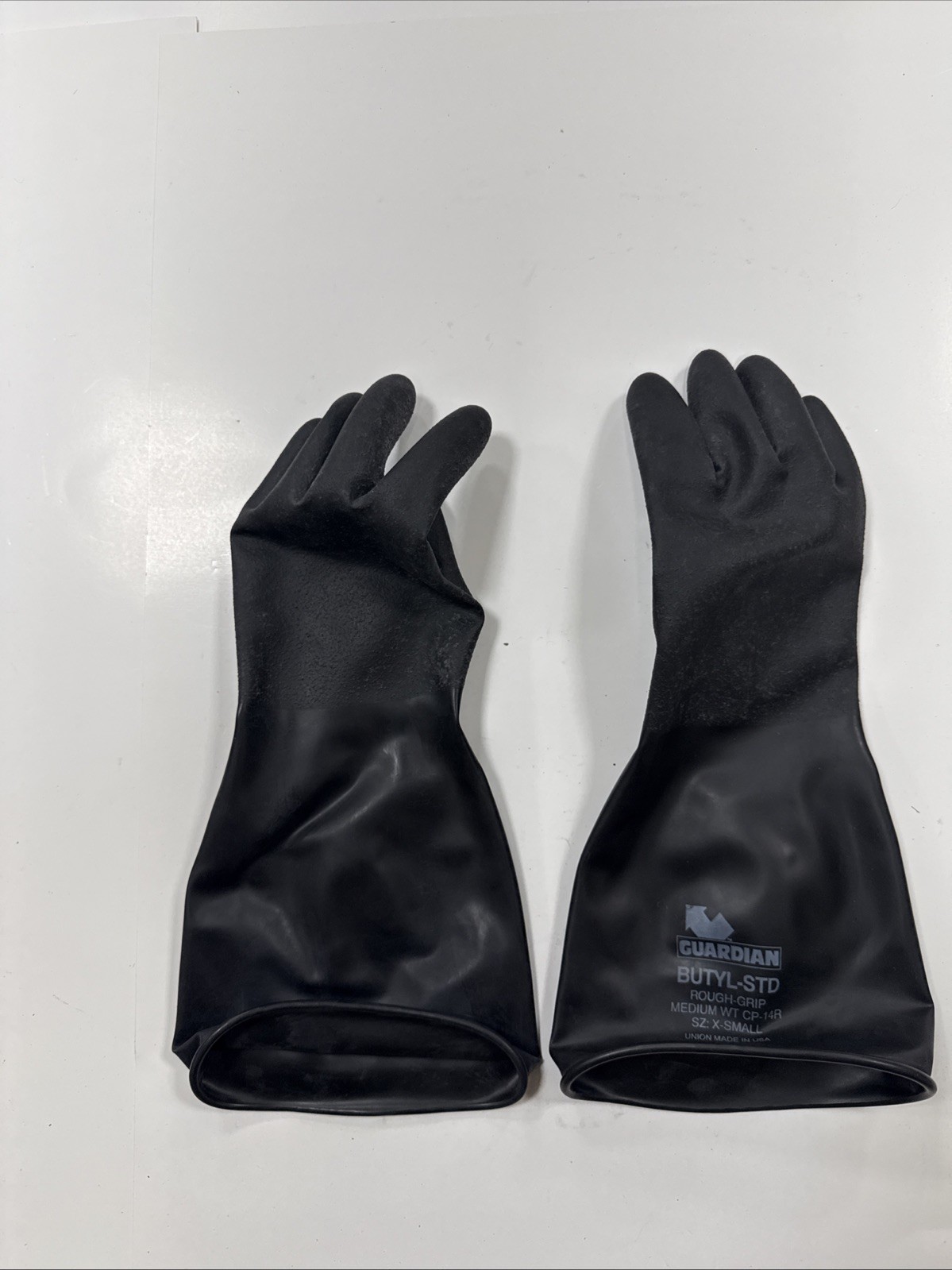 Guardian CP14R 14″ Butyl Chemical-Resistant Gloves Rough Grip Size Extra Small