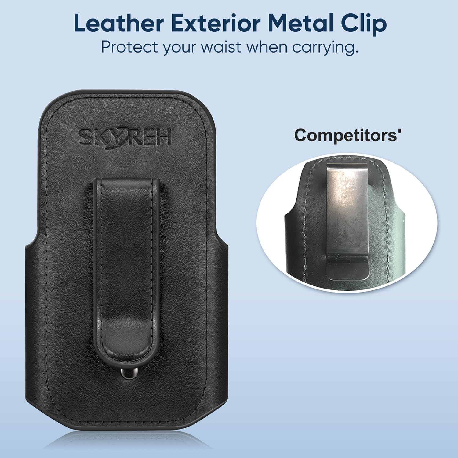 Portable Stethoscope Holder Clip, PU Leather Stethoscope Hip Holder Lightweight