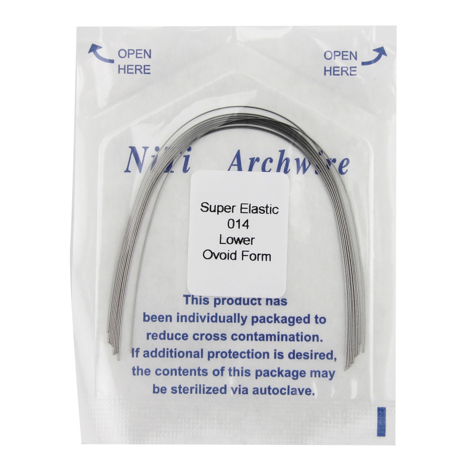 100pcs Dental Orthodontic Arch Wire Niti Stainless Steel Round Rectangular Ovoid