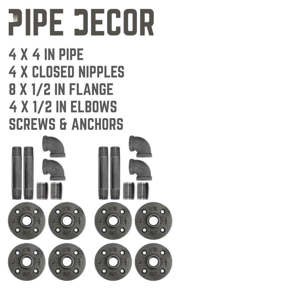 1/2 in. x 4 in. Double Flange Shelf Bracket, 4 Pack