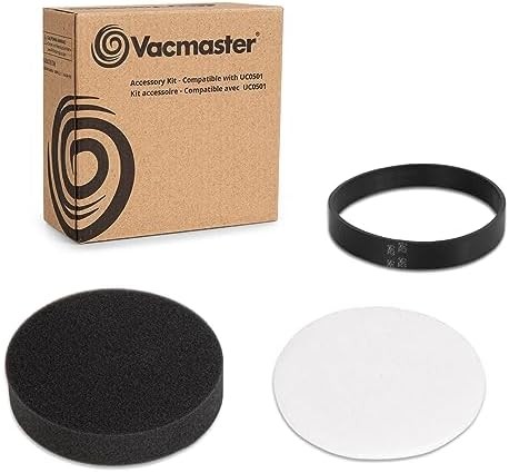 Vacmaster 520969 Pre-Filters and Replacement Belt for Bagless Upright Vacuum Cle