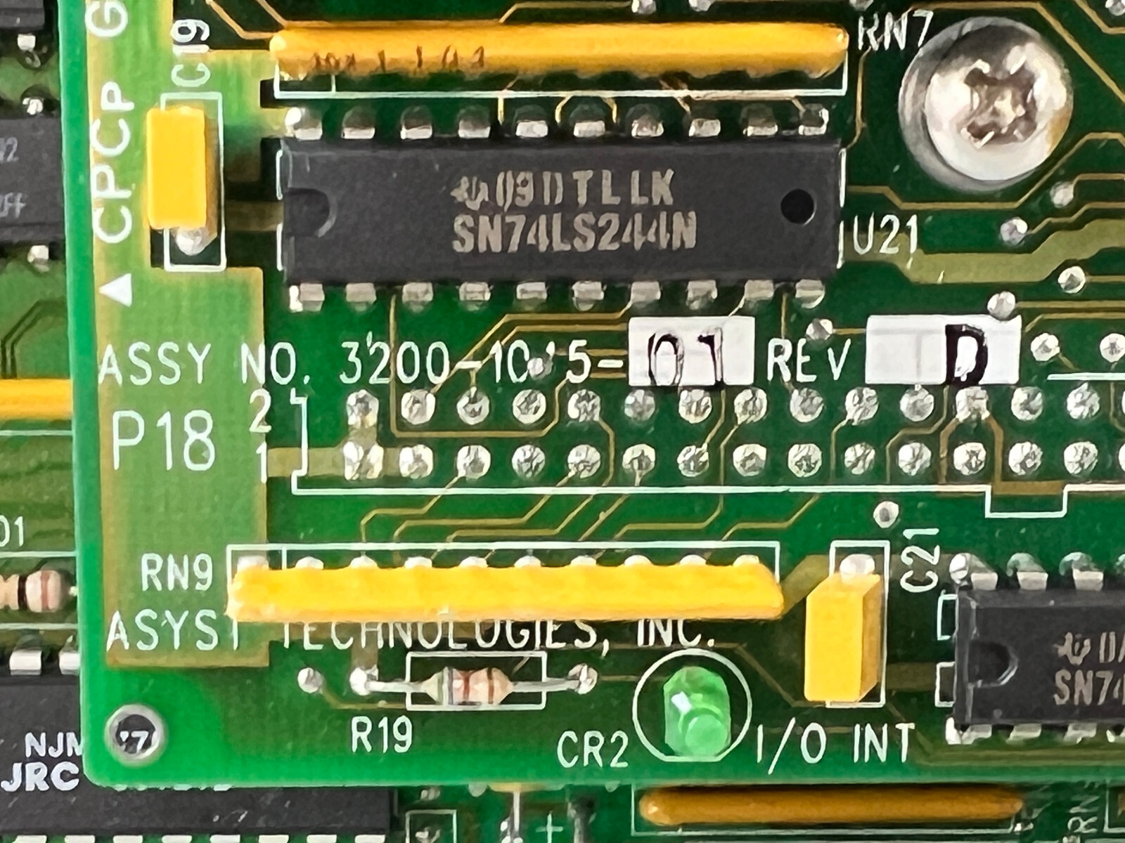 Asyst Technologies 3200-1065-01 Control Board w/ 3200-1045-01 Extension Board