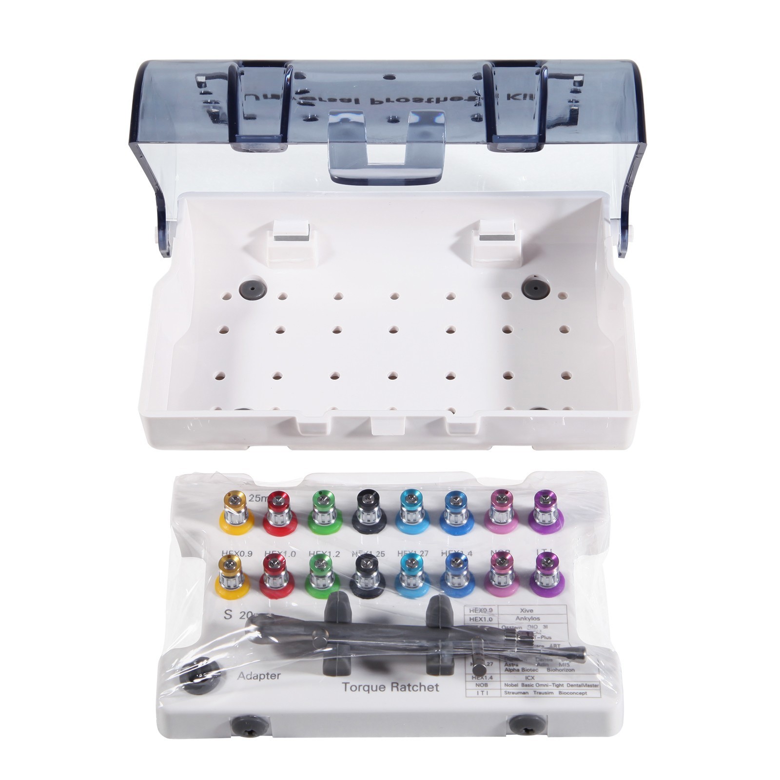 Dental Universal Implant Prosthetic Kit Torque Wrench Screw Drivers Remover USA