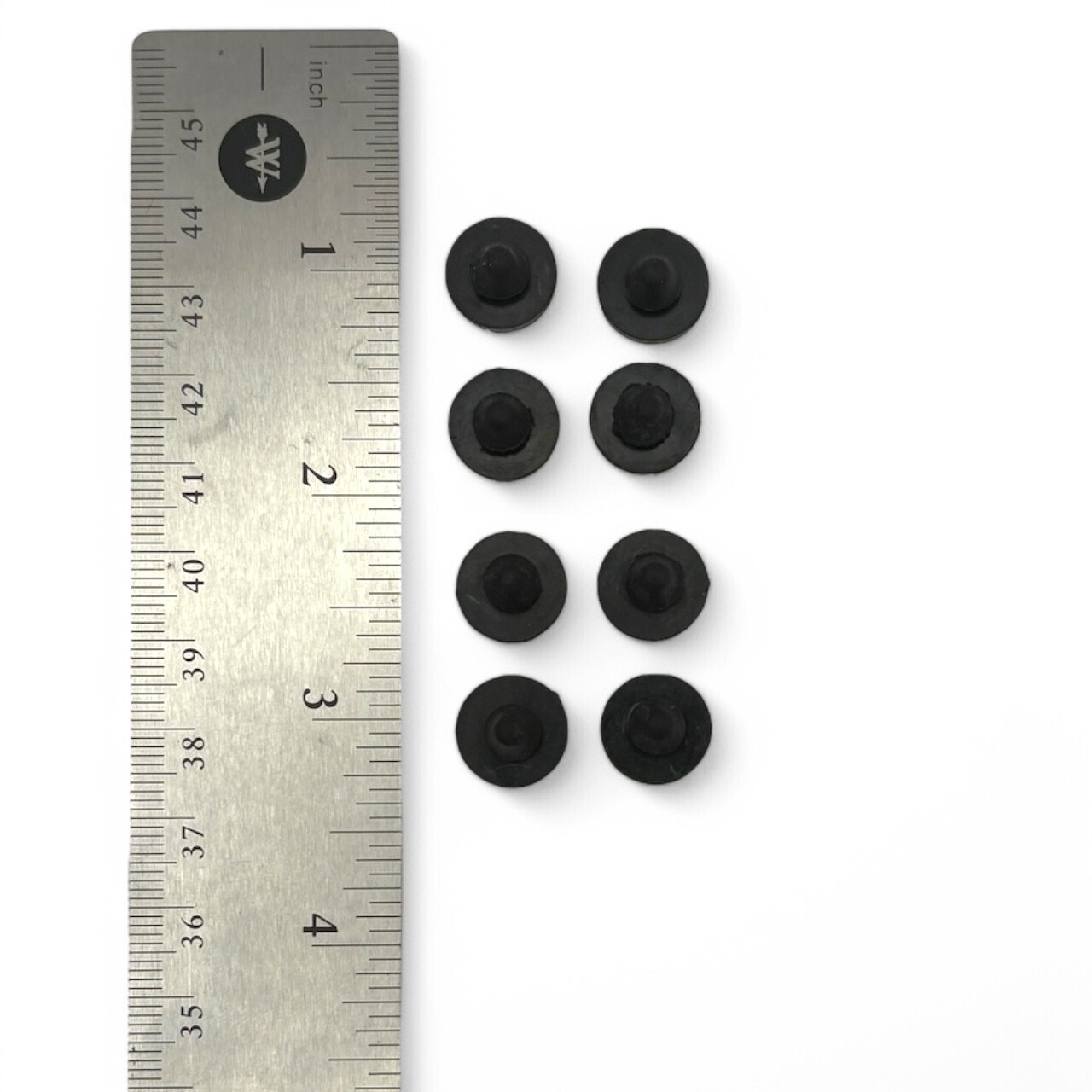 Small Rubber Push-in Ridged Stem Bumpers 1/2″ Diam – Feet – Fits 3/16″ Hole