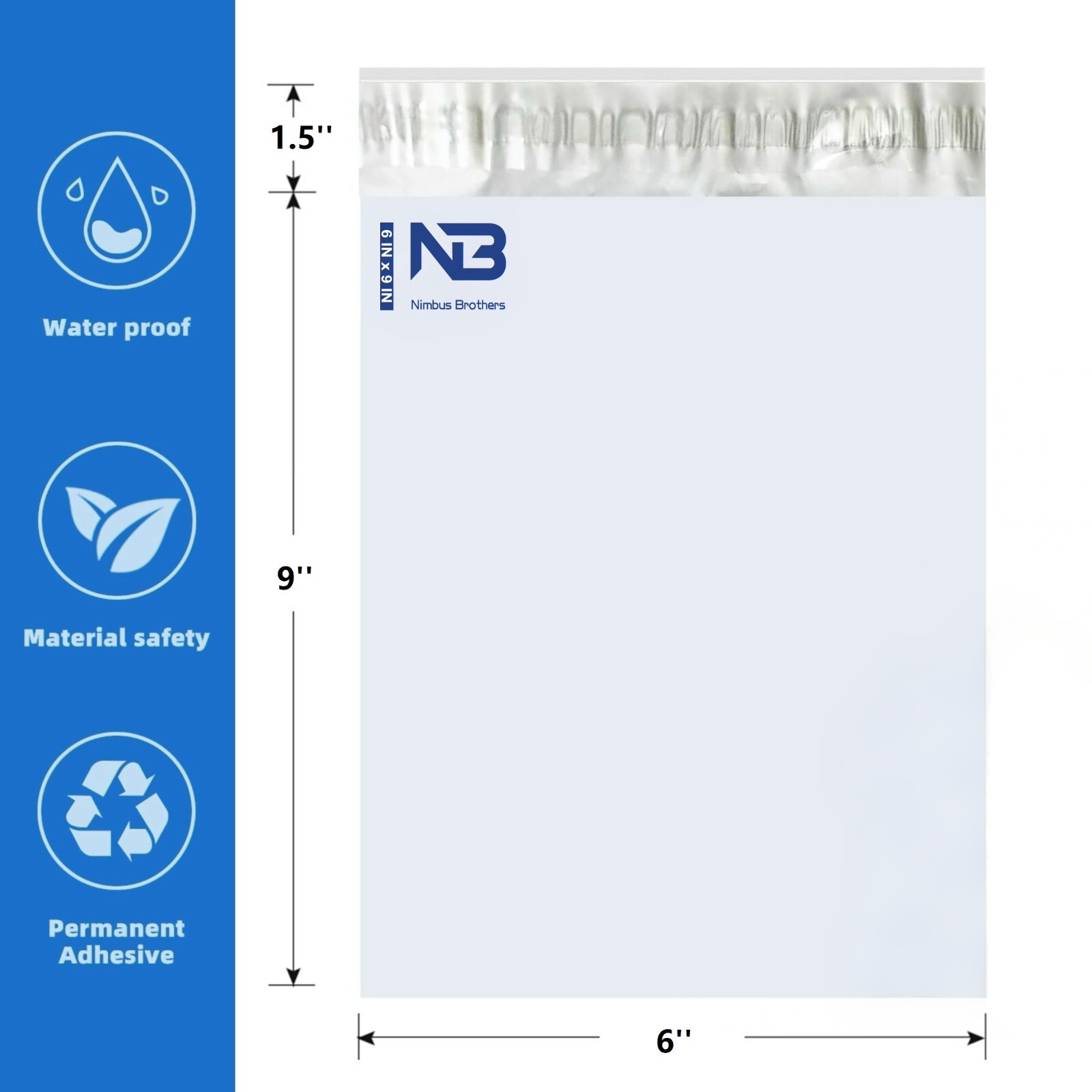 Poly Mailers Shipping Bags – 6×9 7.5×10.5 9×12 10×13 12×15.5 14.5×19 19×24 24×24