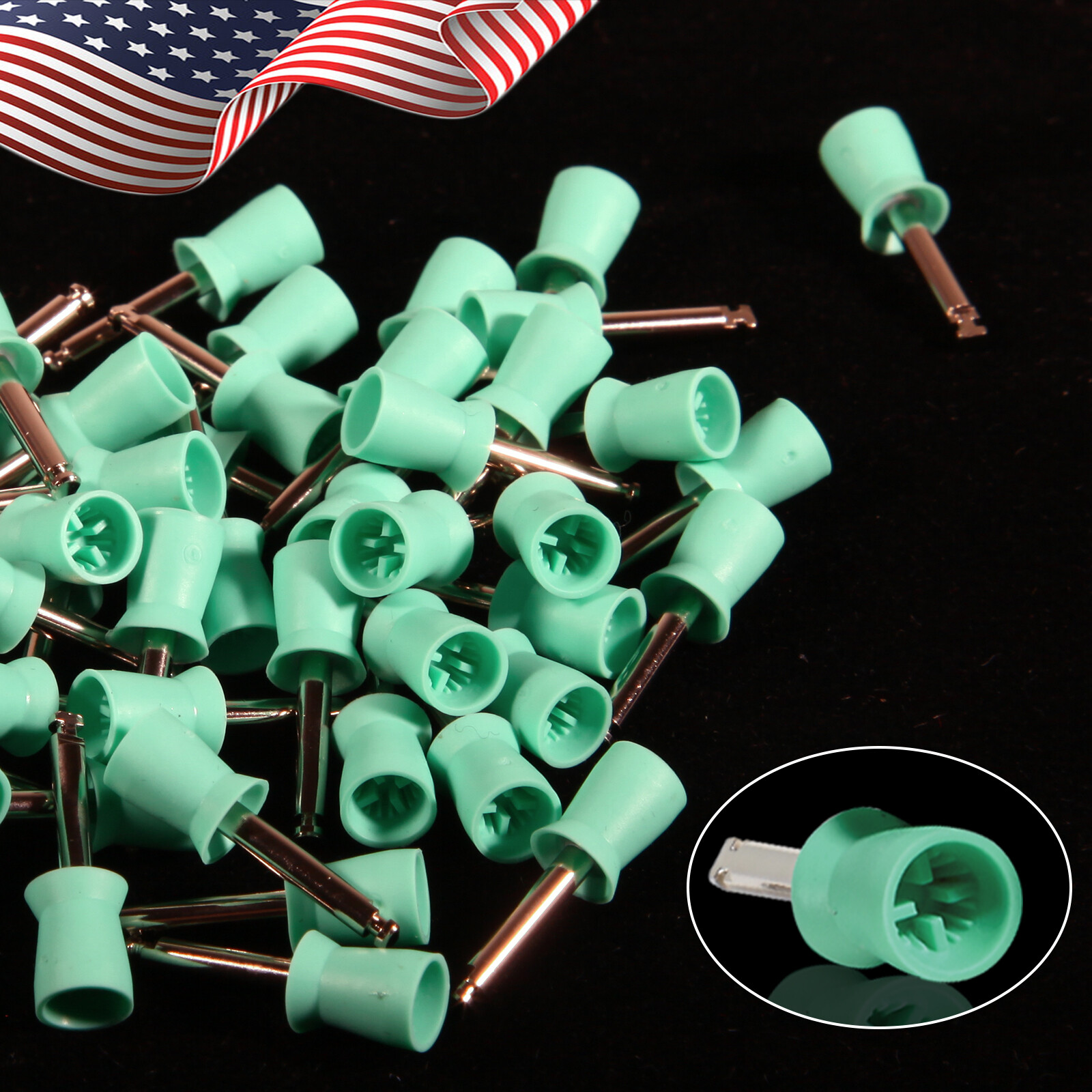 100-1000pcs Dental Rubber Polishing Prophylaxis Cups Brushes Prophy Polisher CUP