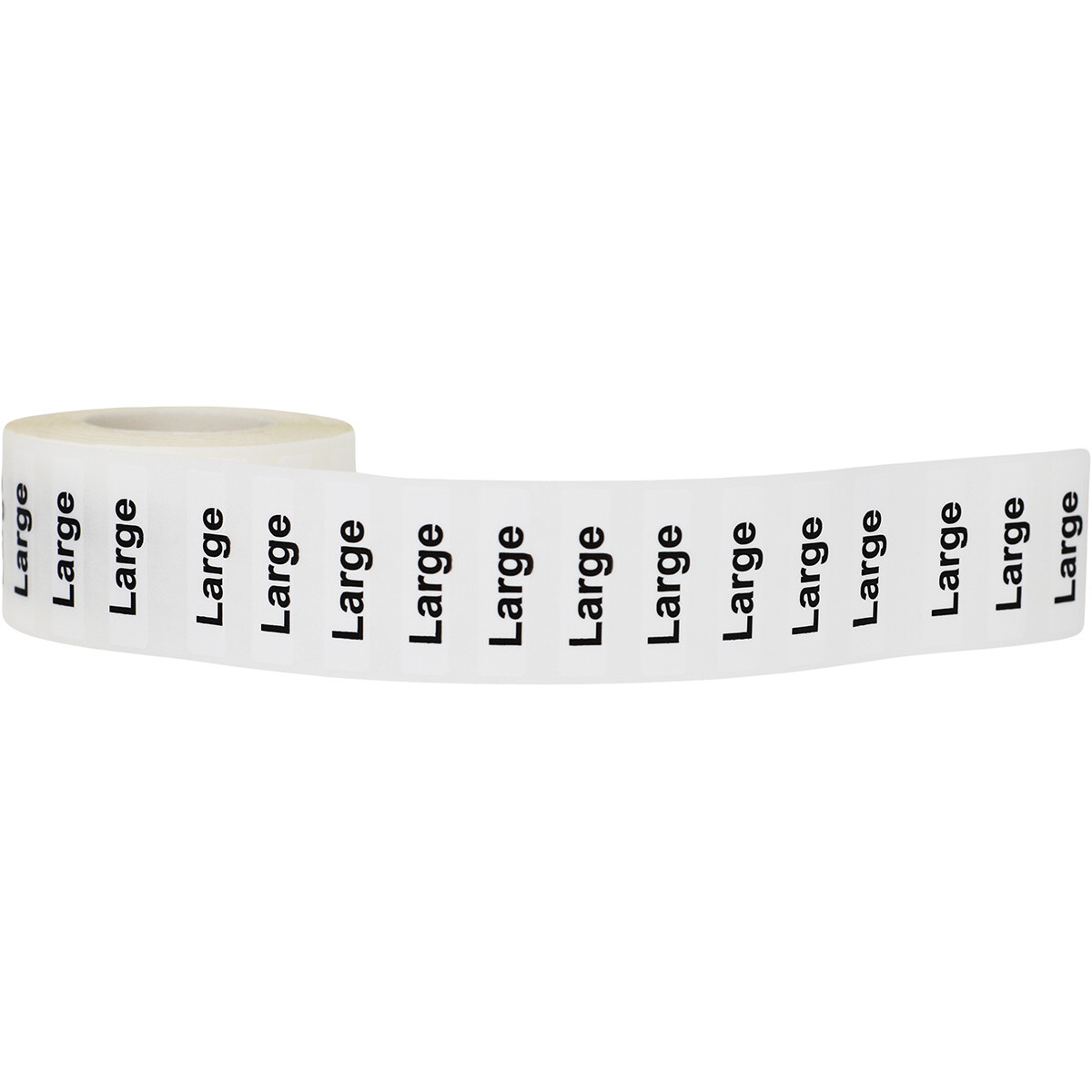Clear Clothing Size Strip Labels | 1.25 x 5 Inches – 125 Pack | Pick One Size