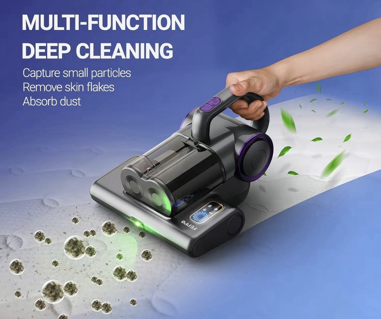 FEIPAO Corded Handheld Vacuum, UV-C Light, HEPA Filter, Bagless 0.5L