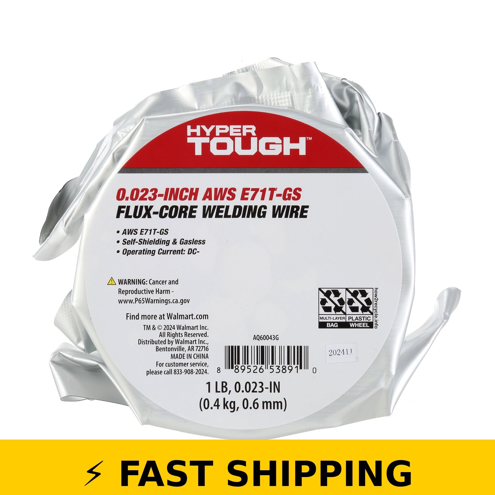 Hyper Tough Flux Core Wire 0.023″ Gasless 1lb Mig Wire