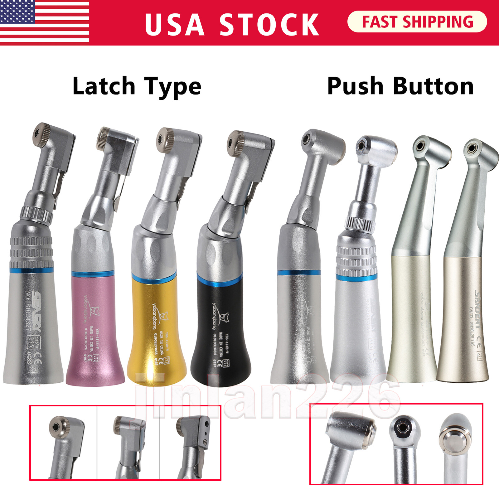 Estilo Dental NSK Contra Angulo Baja Velocidad Pieza de Mano Contra Handpiece US