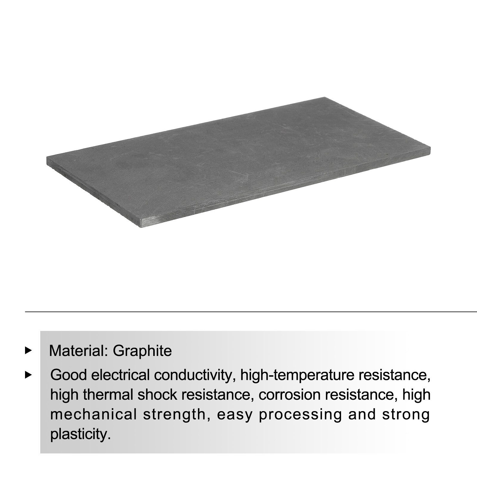 Graphite Block Ingot Rectangle Graphite Electrode Plate 200x100x5mm