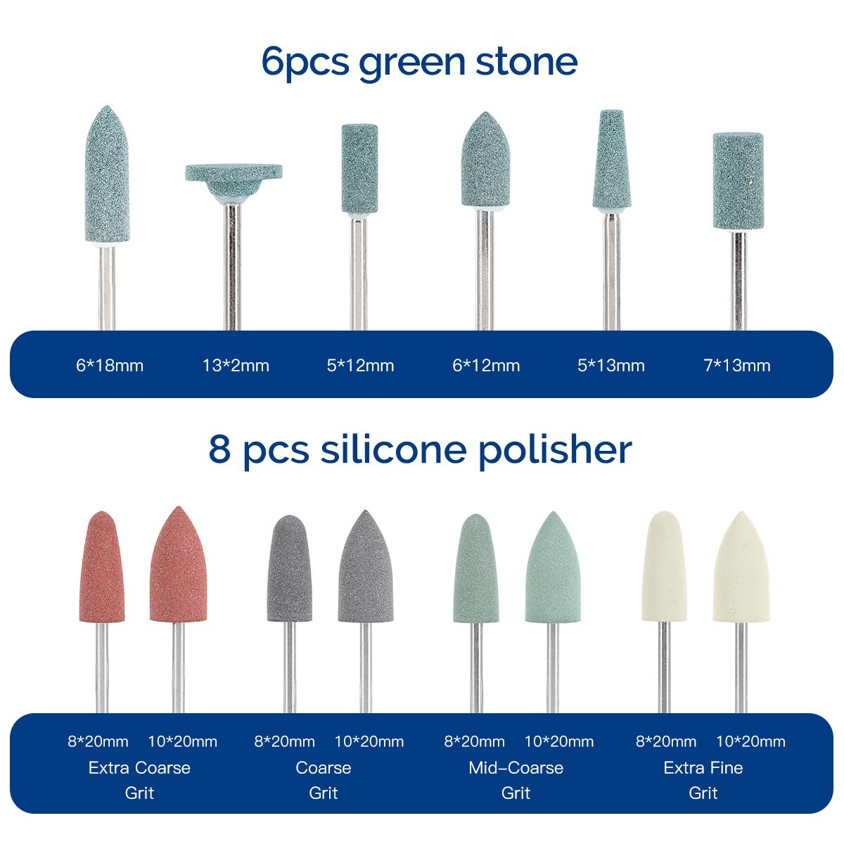 51pcs Dental Lab Polishing Burs Kit HP 2.35mm for Composite Ceramic Polishing US