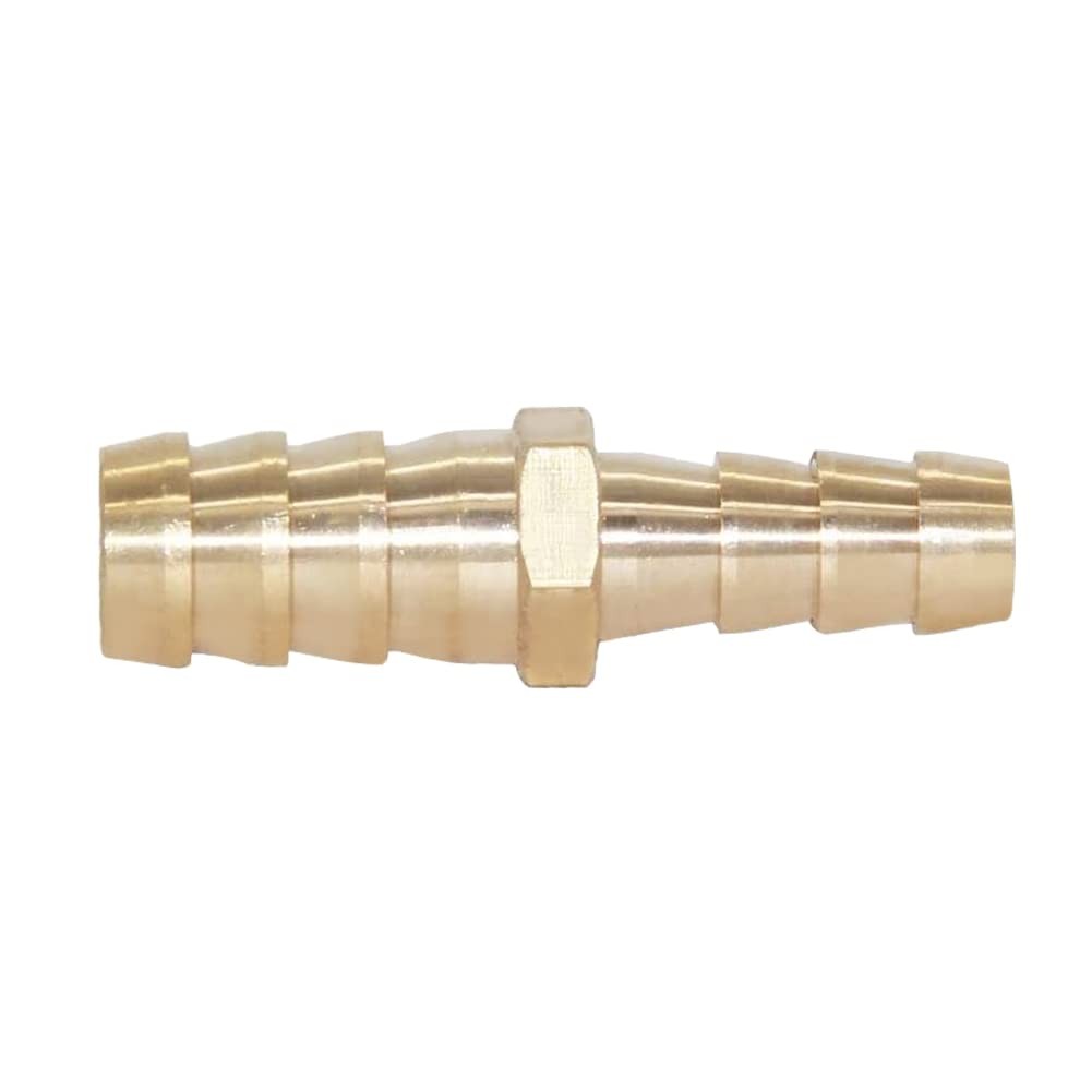 Joywayus 3/8″ to 1/2″ Reducer ID Hose Barb Splicer, Hex 3/8″x1/2″, Brass