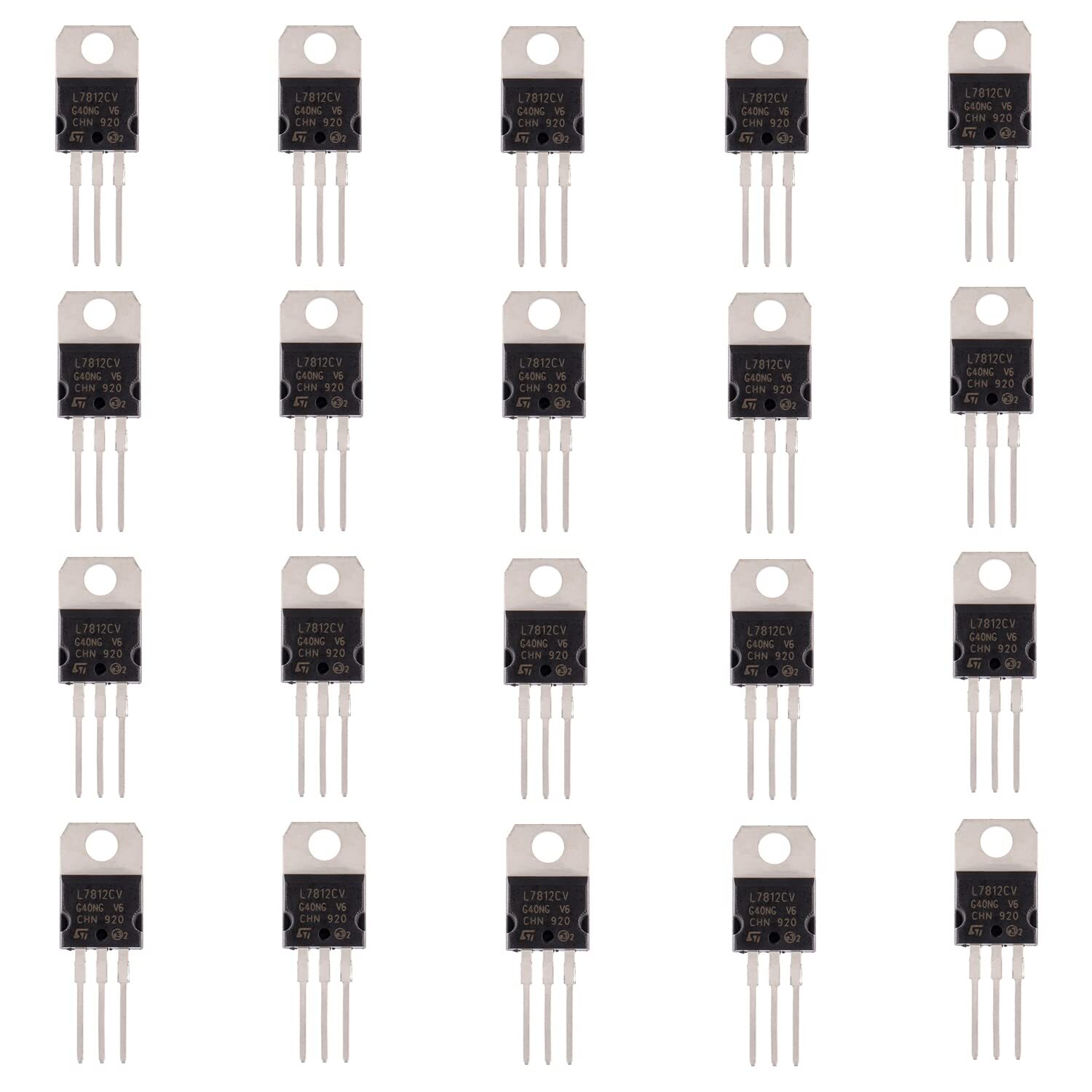 IC 7812 Voltage Regulator 12V 1.5A Integrated Circuit L7812 TO-220 20 Pcs Pack
