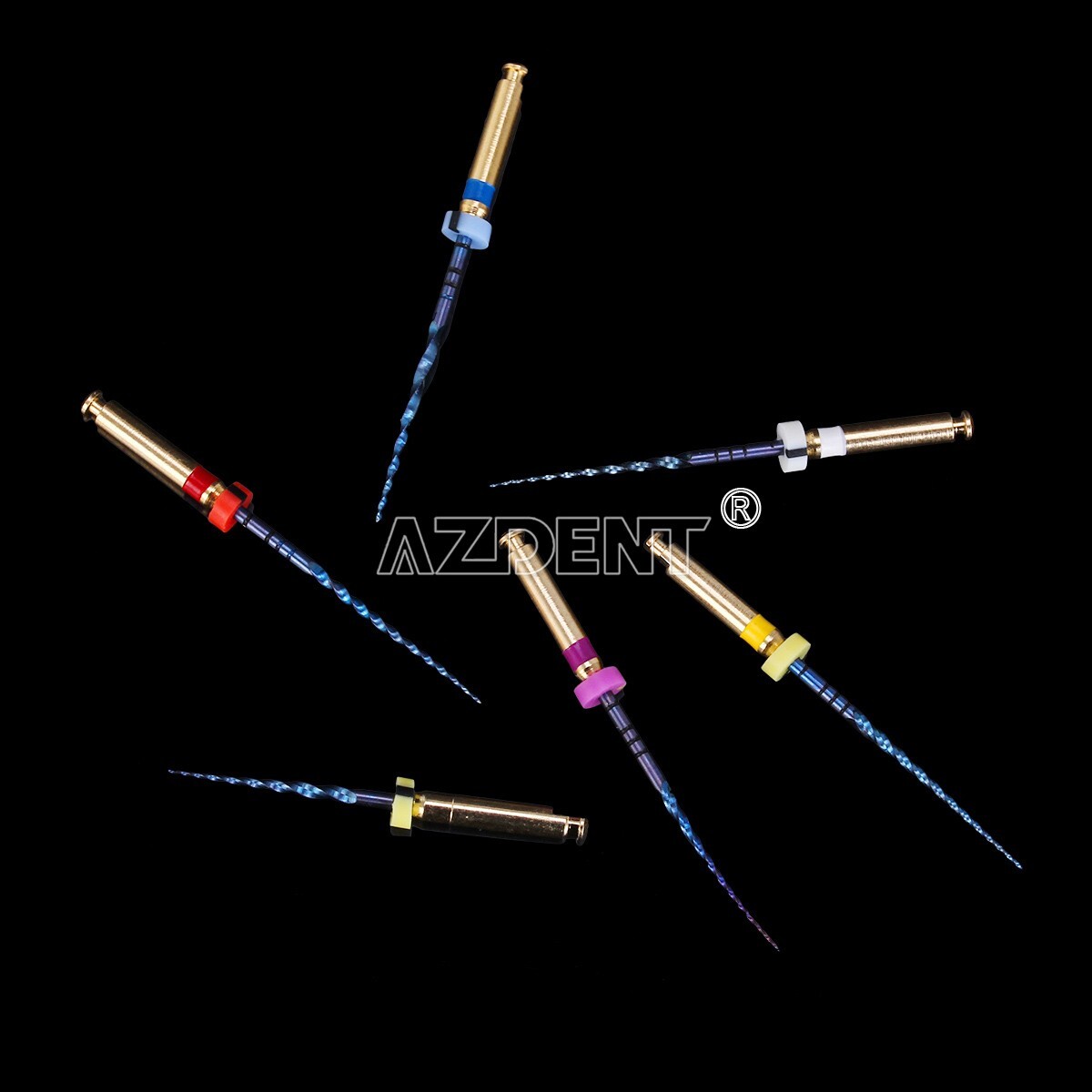5 Packs Dental Rotary Heat Activated Canal Root Files Needles 25mm Engine Use