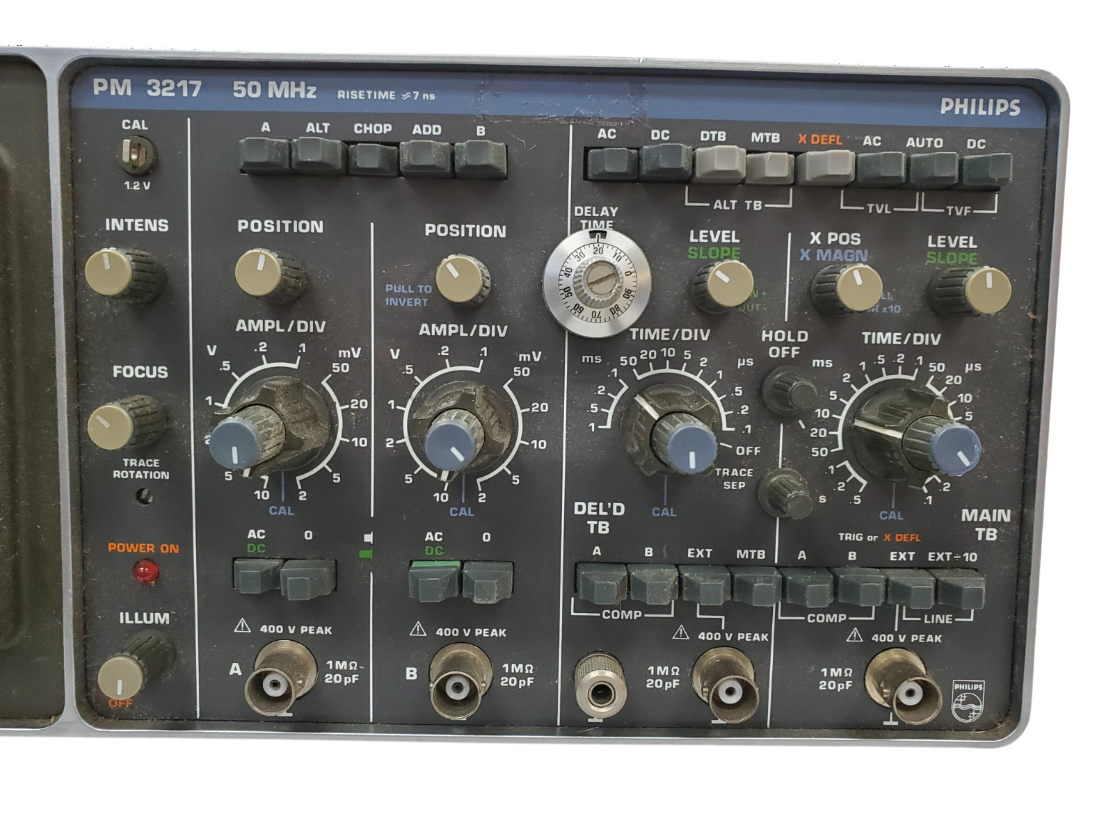 Philips PM 3217 50 MHz 2 Channel Analog Oscilloscope