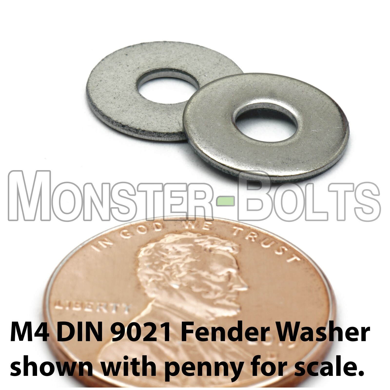 Stainless Steel Fender (Penny) Washers, A2 DIN 9021 – M3 M4 M5 M6 M8 M10 M12