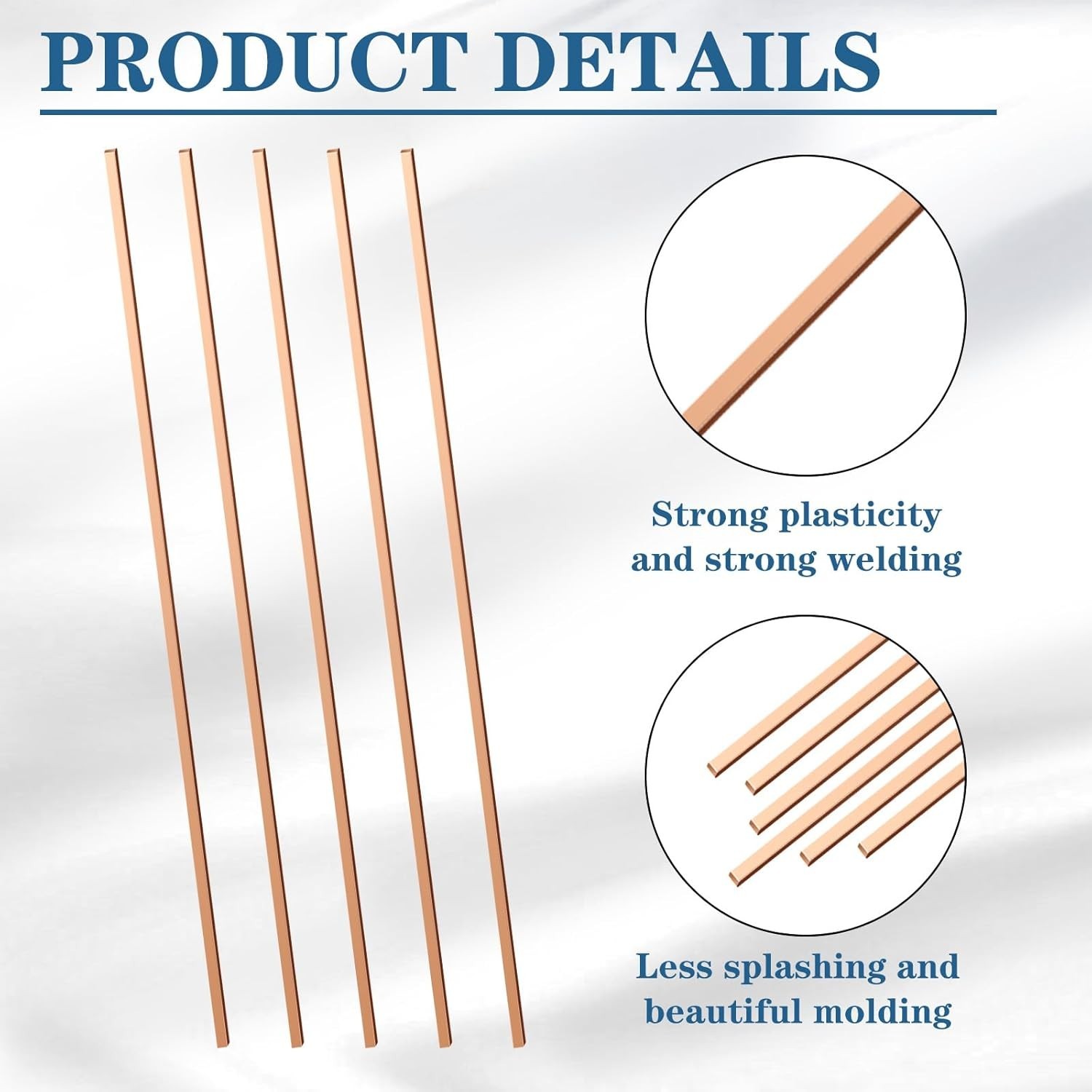40 Sticks 15% Silver Brazing Rods – Flat Phos Copper Welding Rods for HVAC, Air