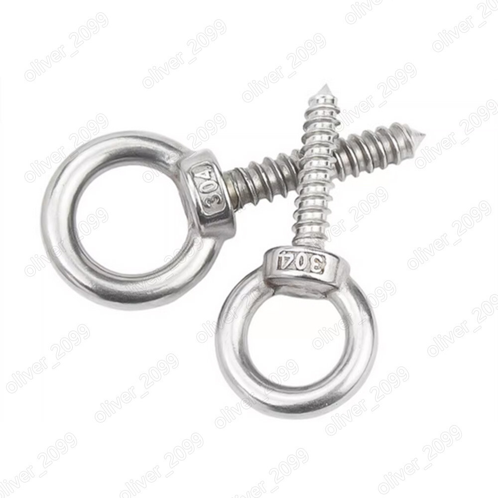 304 Stainless Steel Lifting Eye Bolt Self Tapping Screws M4 M5 M6 M8 M10 M12 M16