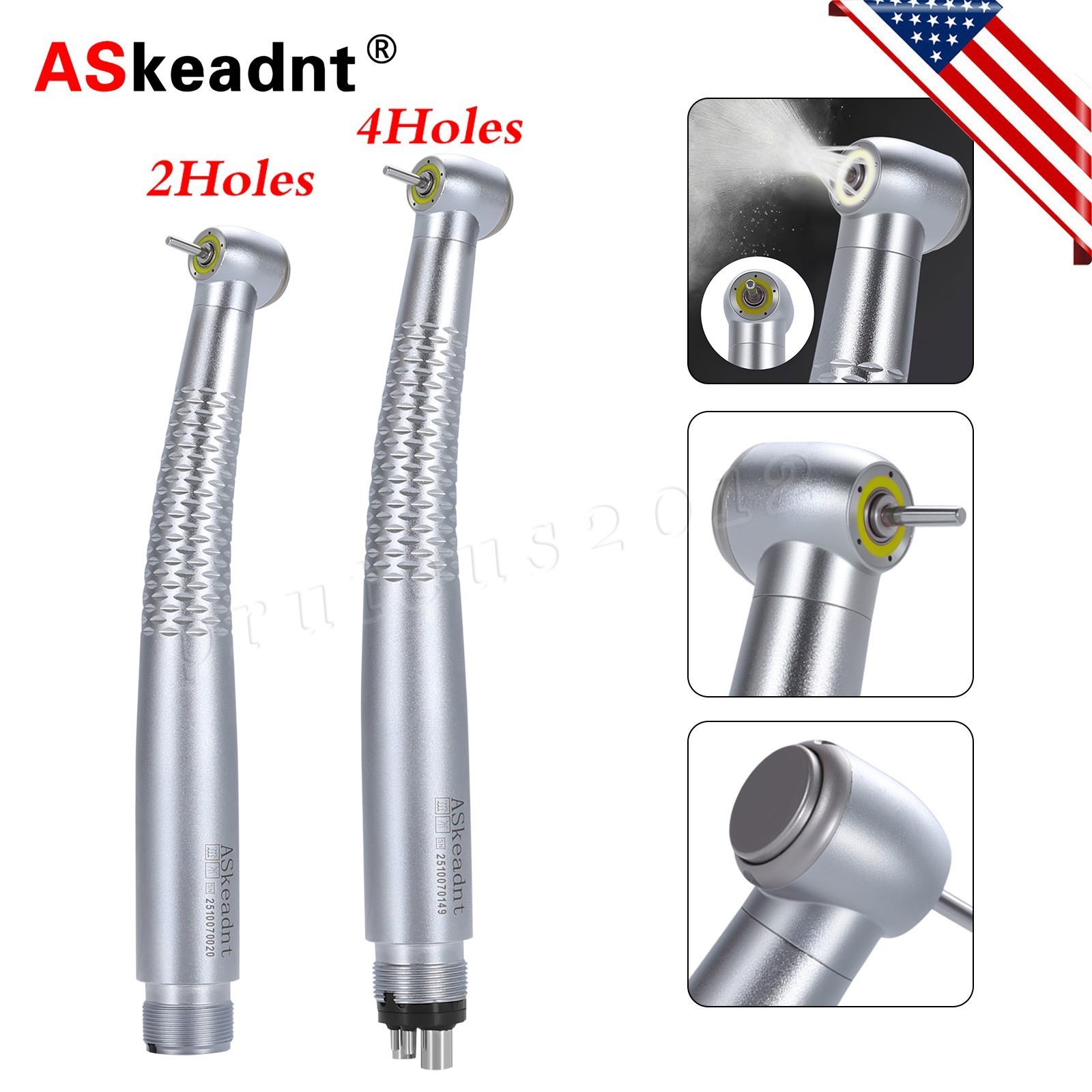 NSK Style Dental LED E-generator High Speed Handpiece 5*Bulb Fiber Optic / Rotor