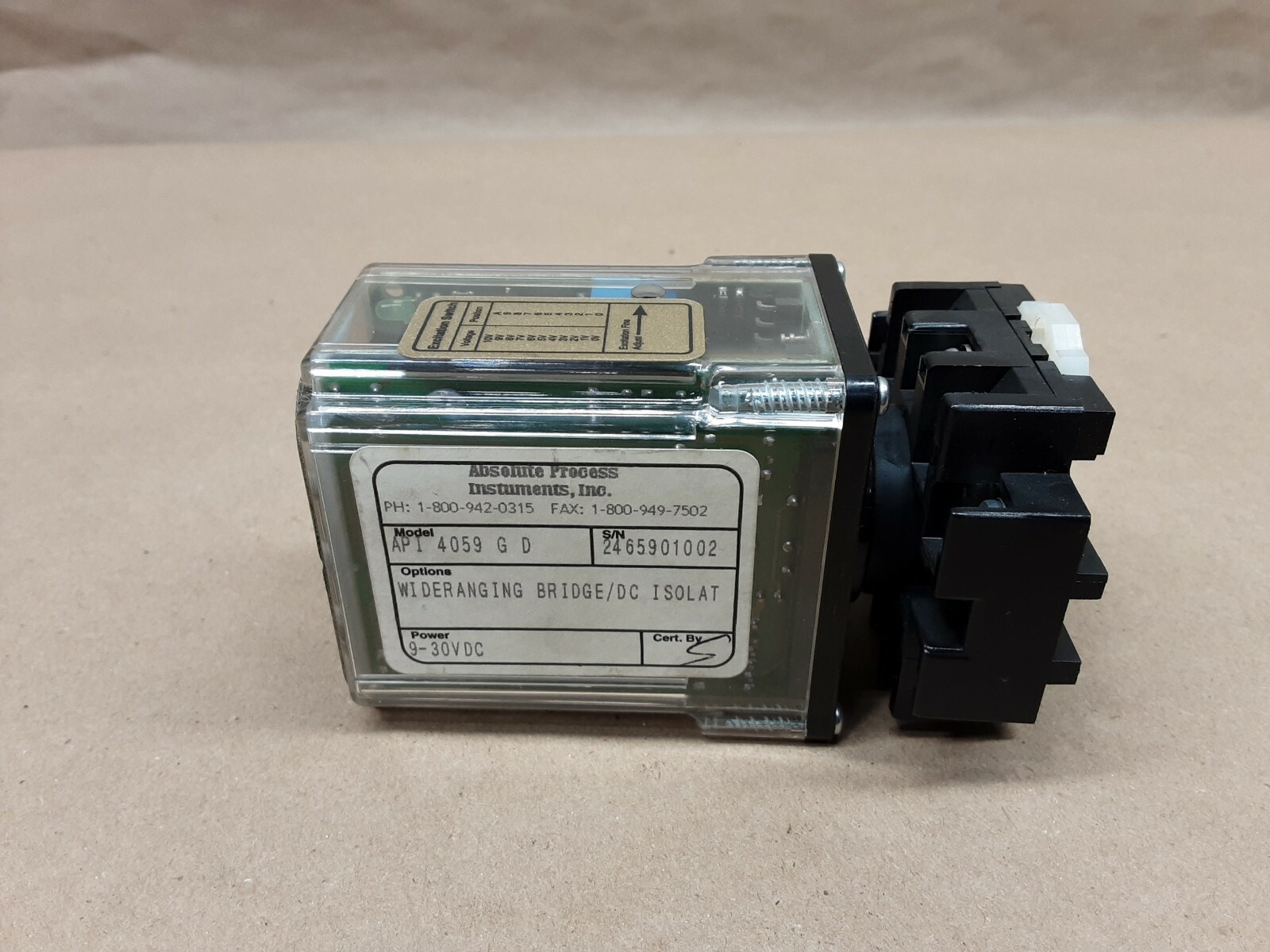 Absolute Process Instruments API-4059-GD Strain Gauge Bridge #1016F25*AD