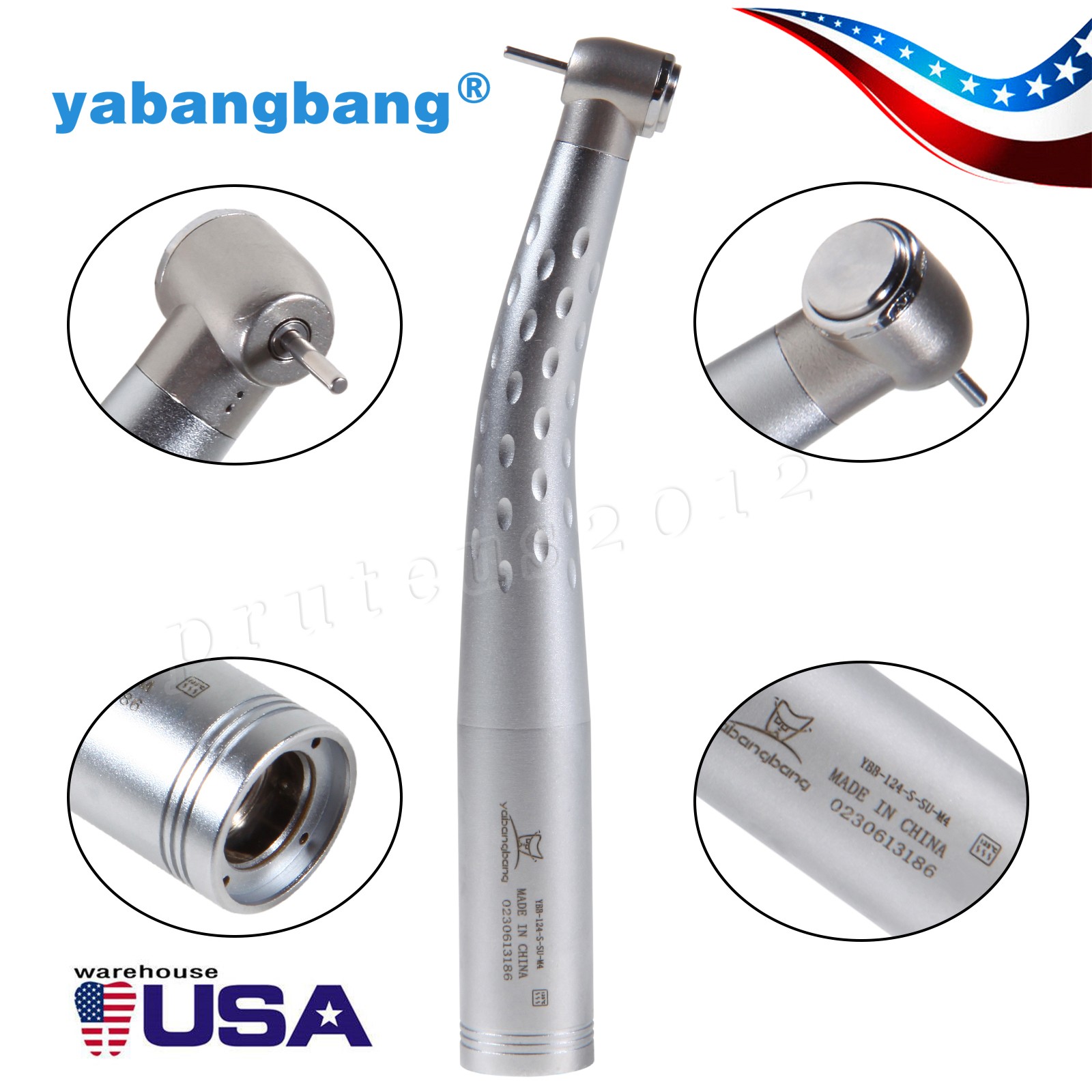 1-5 Yabangbang Dental High Speed Turbine / LED Handpiece fit KaV Coupler 4HOLE
