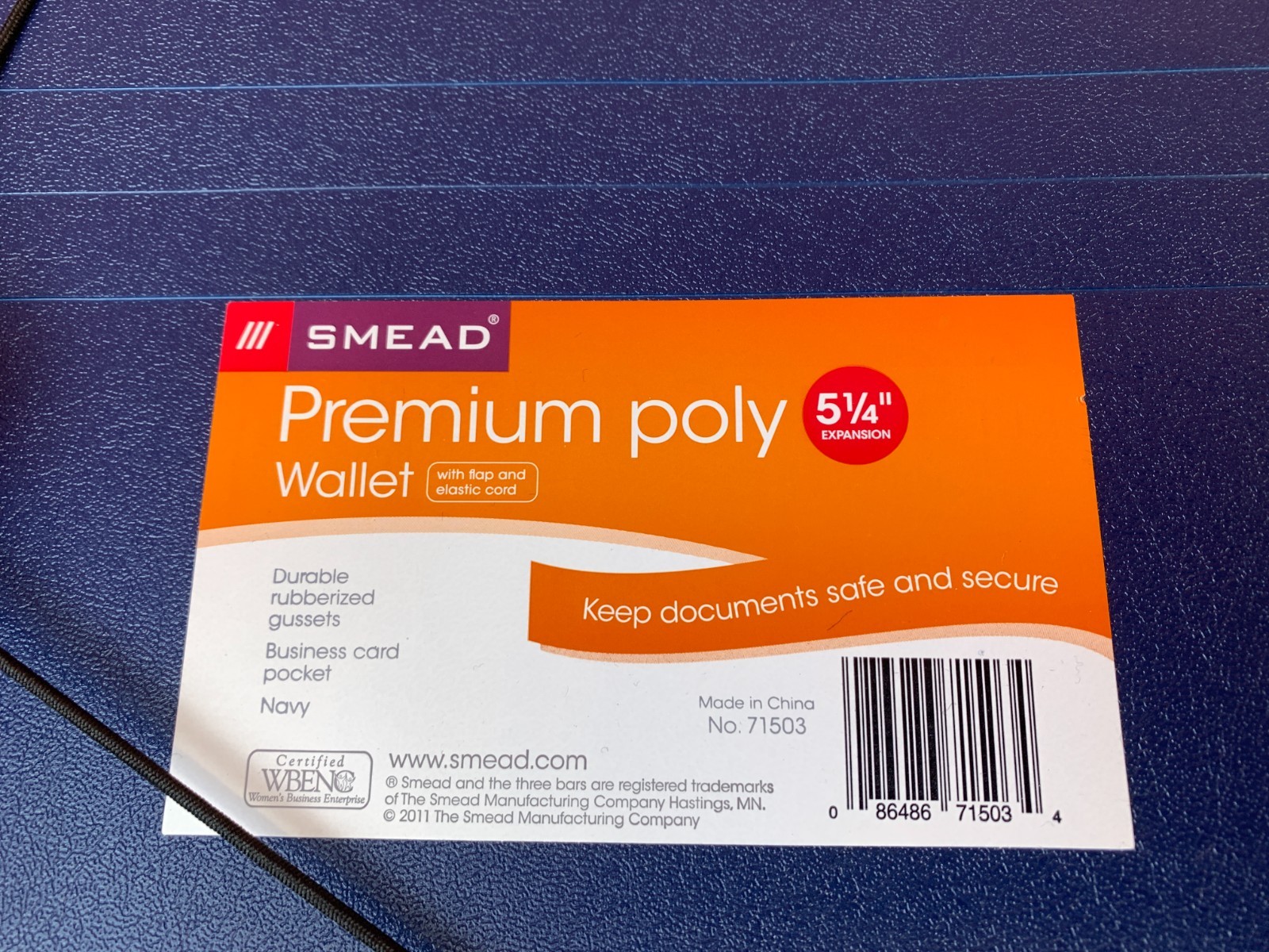 Lot of 10 Smead 71503/71500 Blue/Black PREMIUM POLY WALLETS 8.50″ X 11″ X 5.25″