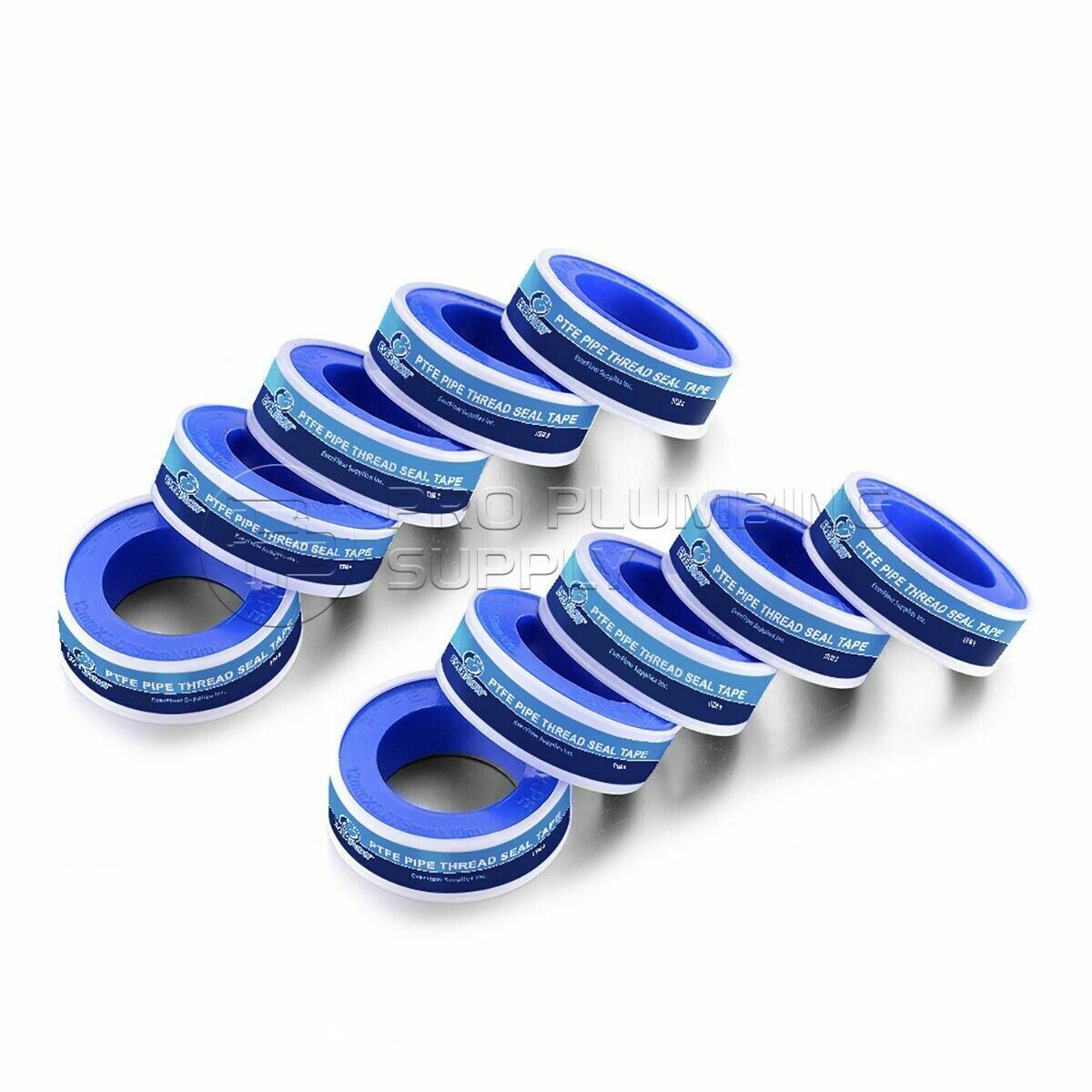 10 Rolls Everflow Teflon PTFE Thread Plumbing Seal Tape Pipe 1/2″in x 260″in USA