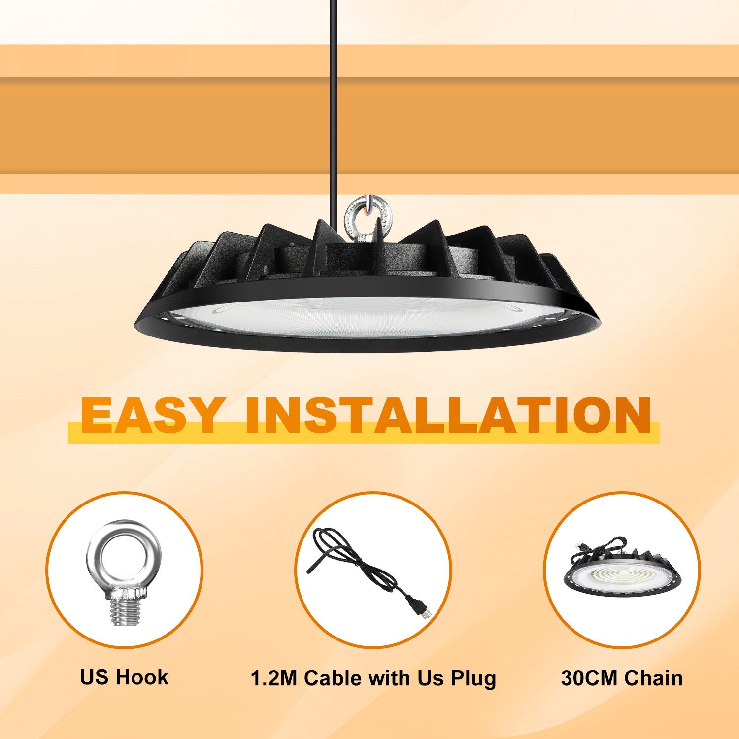 10 Pack 500W UFO Led High Bay Light Shop Industrial Commercial Factory Warehouse