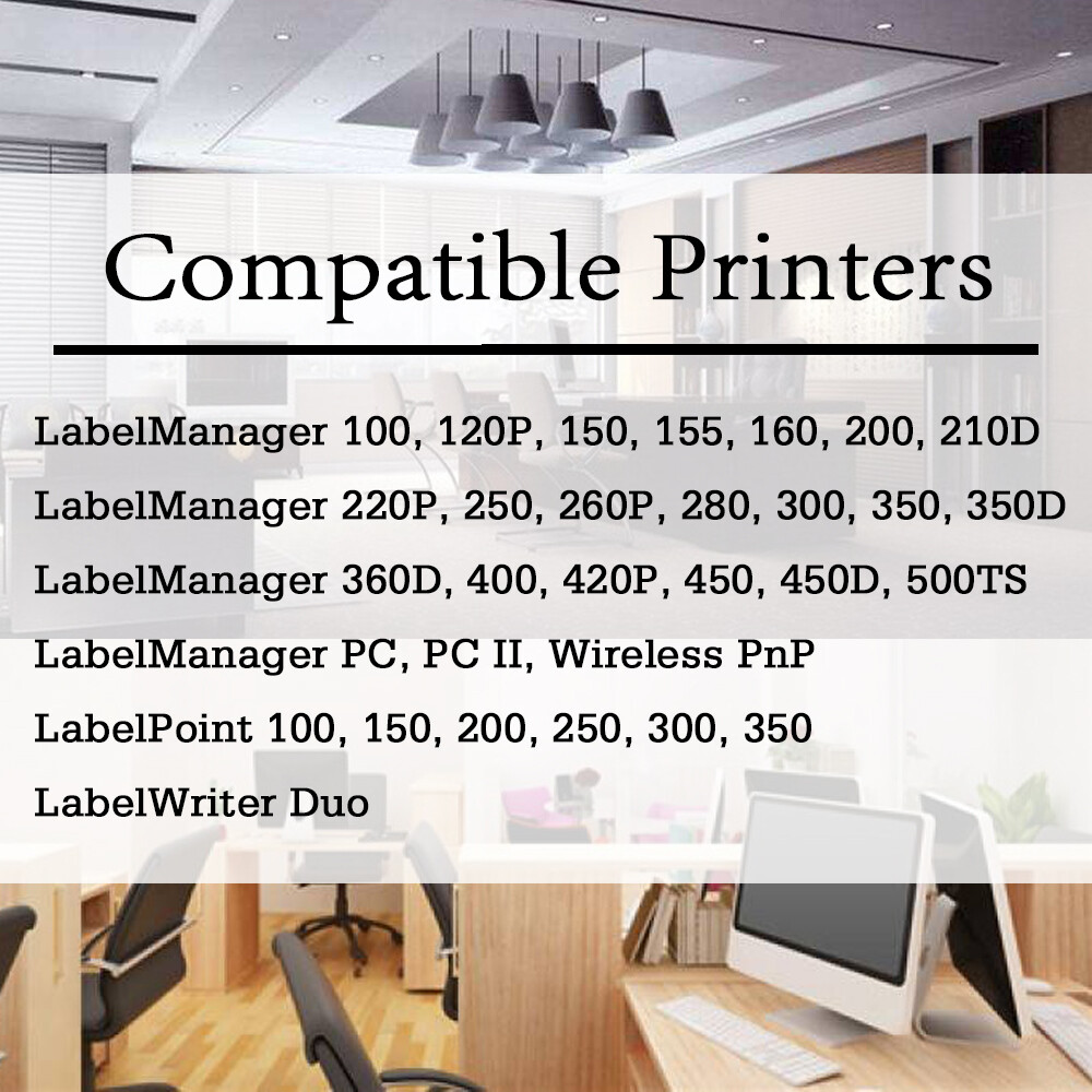 10 Pack 45013 Label Tape Compatible for Dymo Label Point 100 150 200 250 300 350