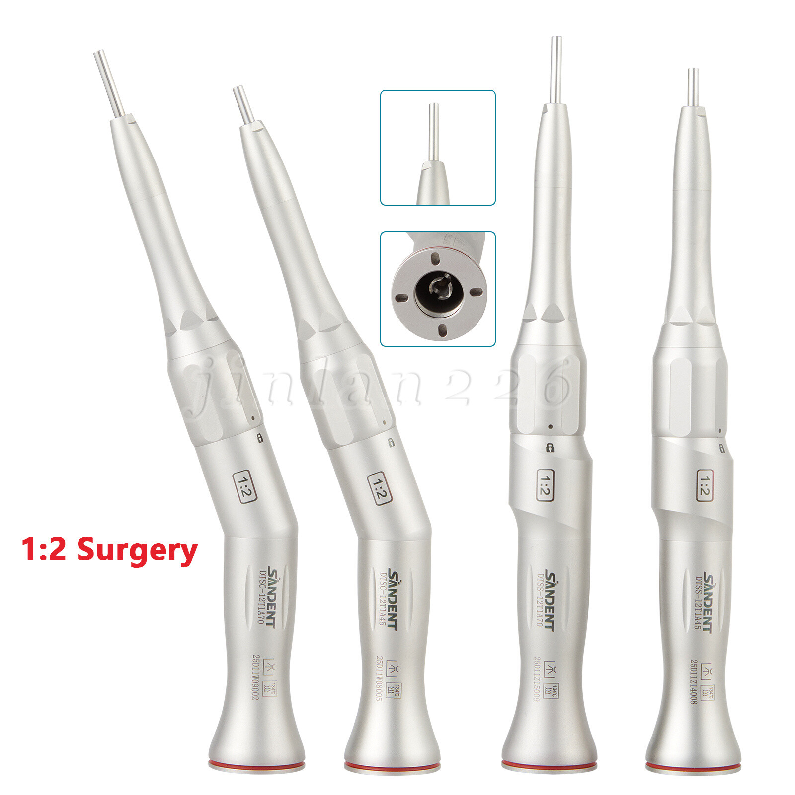 Dental Surgical Straight Handpiece 1:1 1:2 Oral Surgery 20° Angle 1:1 Nose Cone