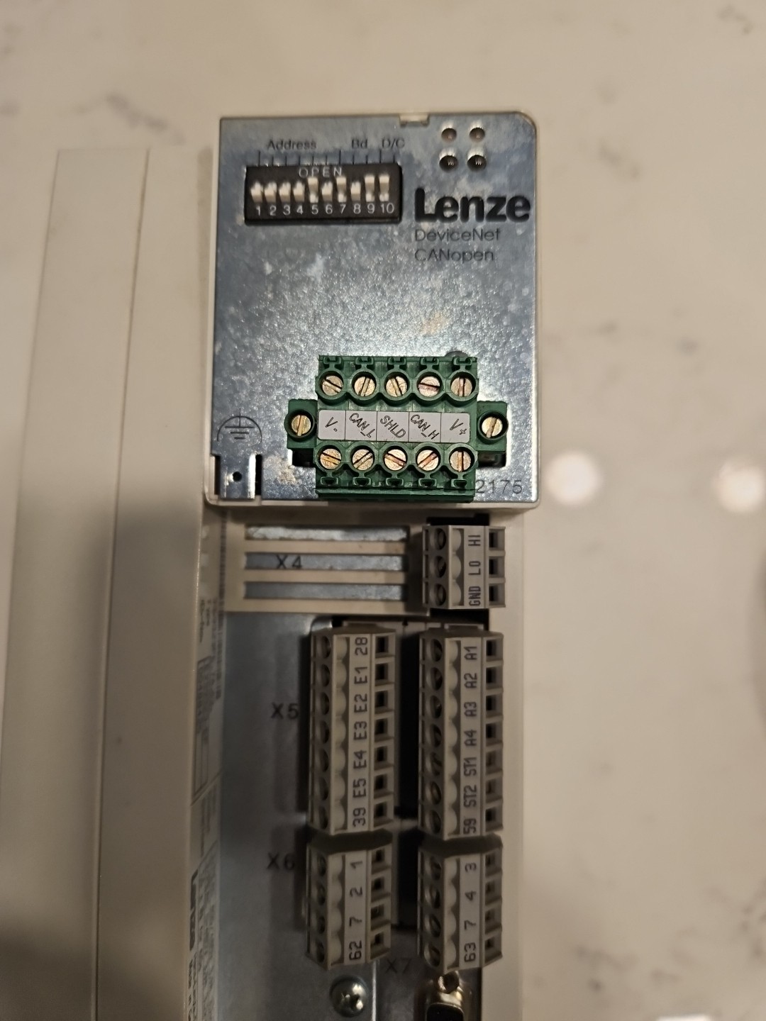 Lenze EVS9323-EP Servo Drive w/brake EMB9352-E and Fieldbus EMF2175 B