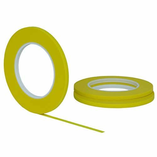 3 pack 1/4″ .25 inch x 60yd (6mm x 55m) Thin STIKK Yellow Painters Masking Tape