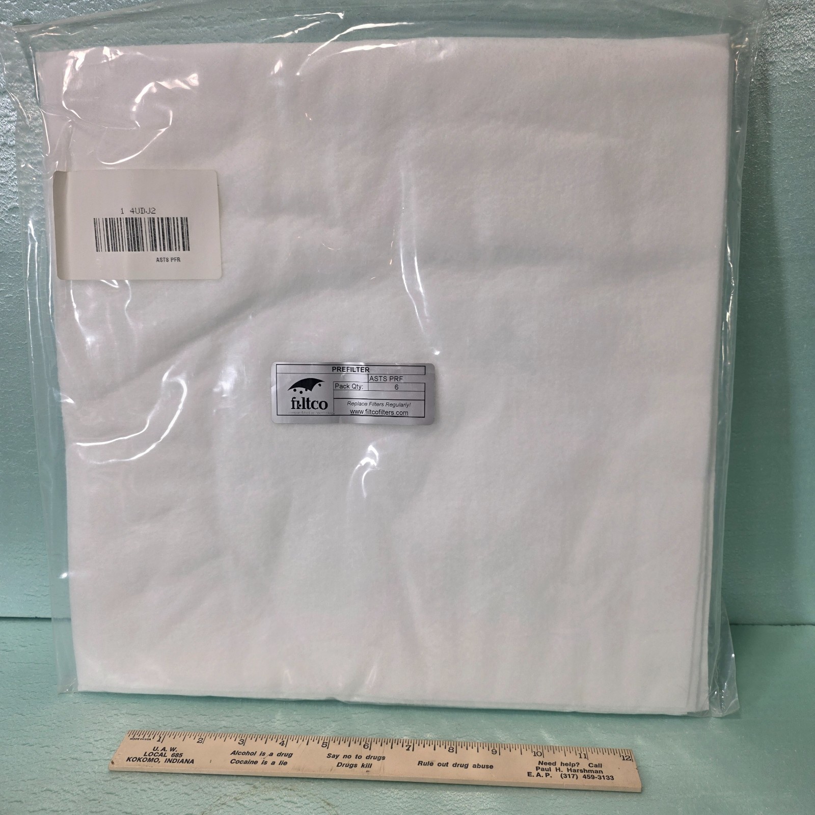 Filtco ASTS-PRF Prefilter 1 pack of 6 Air Science Replacement Filter NEW