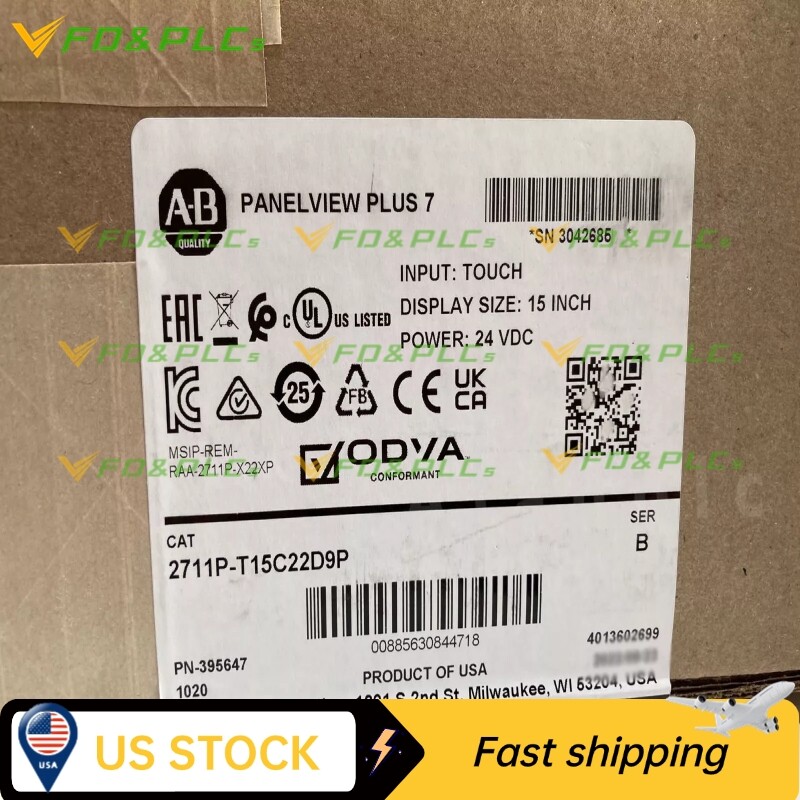 Allen-Bradley PanelView Plus 7 2711P-T15C22D9P AB 2711PT15C22D9P in stock