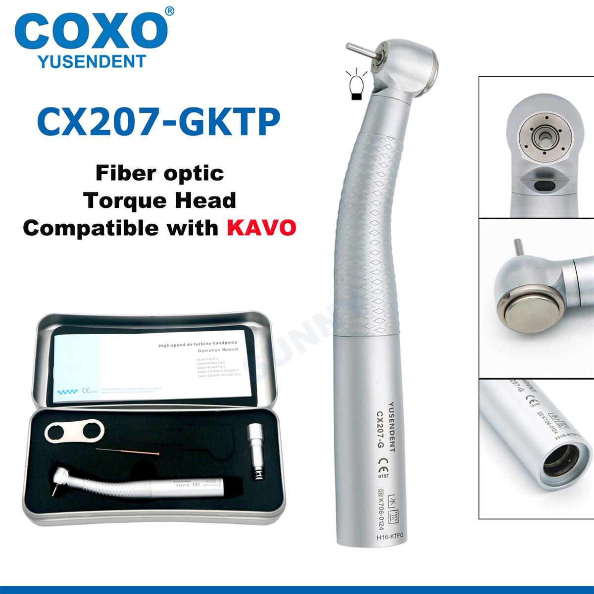COXO Dental Fiber Optic Handpiece High Speed Turbine Coupler For KAVO MULTIflex