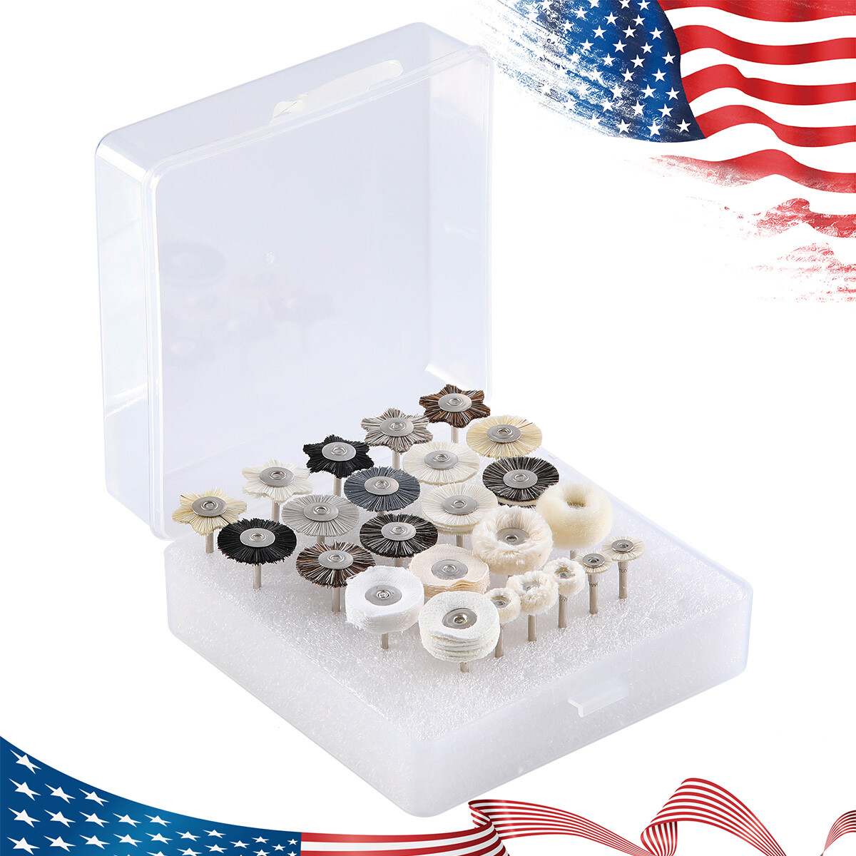 51pcs Kit de Pulido Dental HP Brocas de 2.35 mm para Compuesto y Cerámica AZDENT