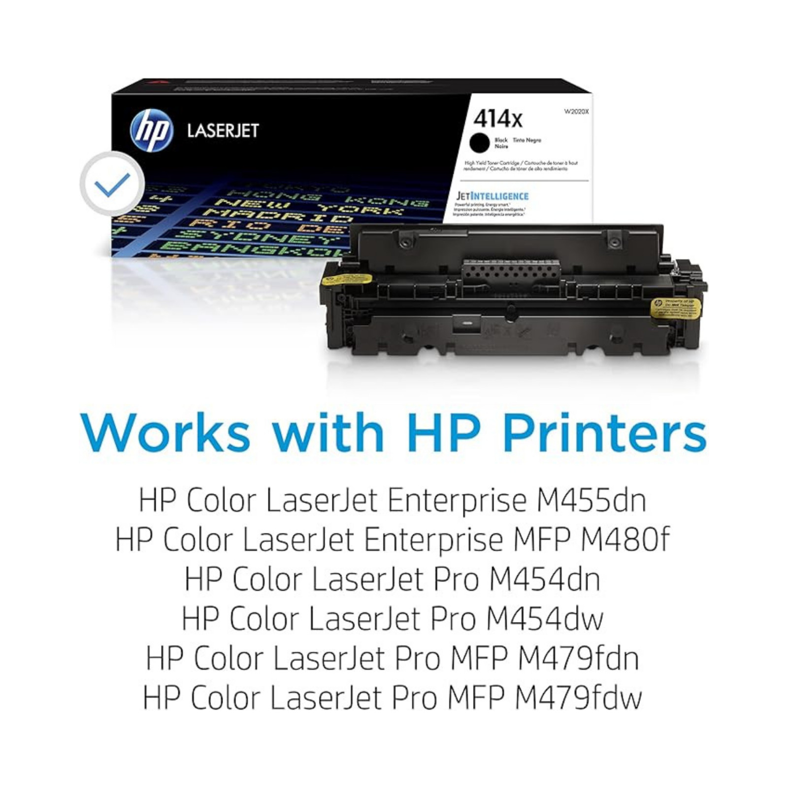 HP 414X High Yield Toner Set Black Cyan Magenta Yellow Genuine OEM W2020X-23X