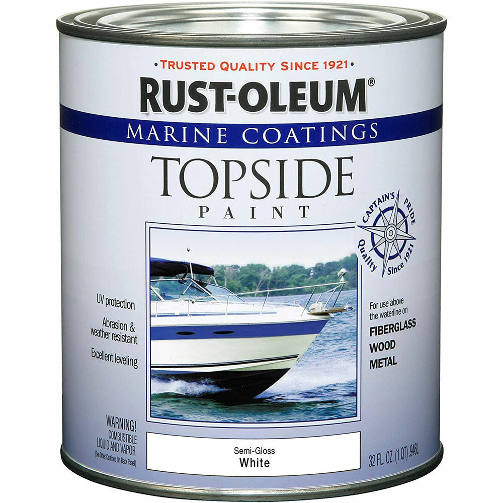 Rust-Oleum 207000 Marine Coatings Topside Paint WHITE Semi-Gloss qt