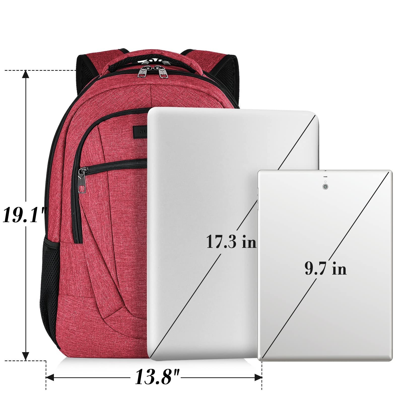 BIKROD Unisex Rose Laptop Backpack, Suitable for College Students, 17-inch La…