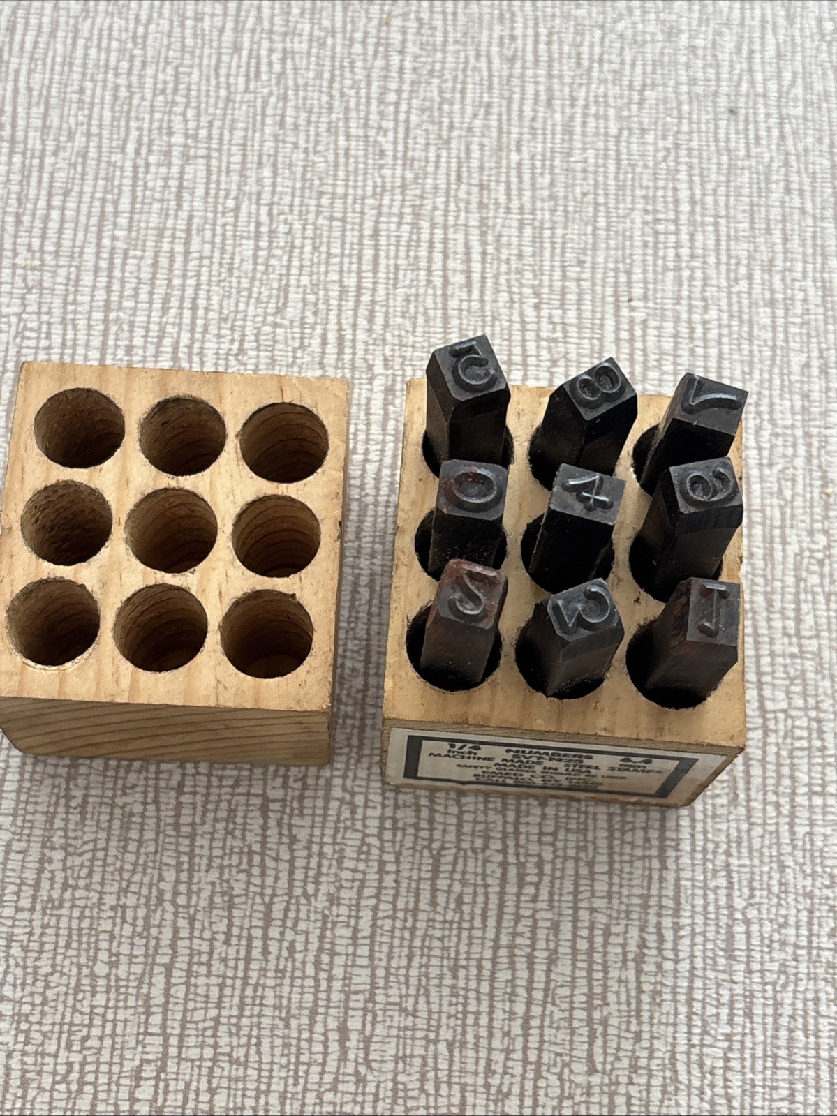EMED 1/4 X6.4mm Numbers SVT-N25 Machine Made Steel Stamps USA