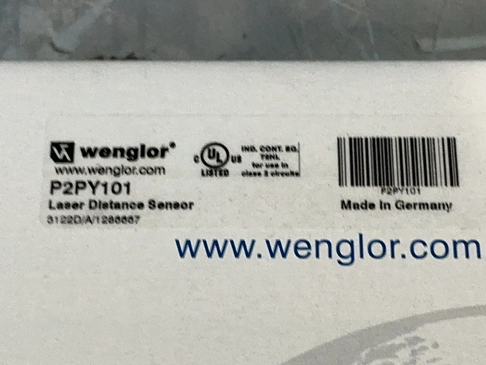 WENGLOR LASER DISTANCE SENSOR P2PY101