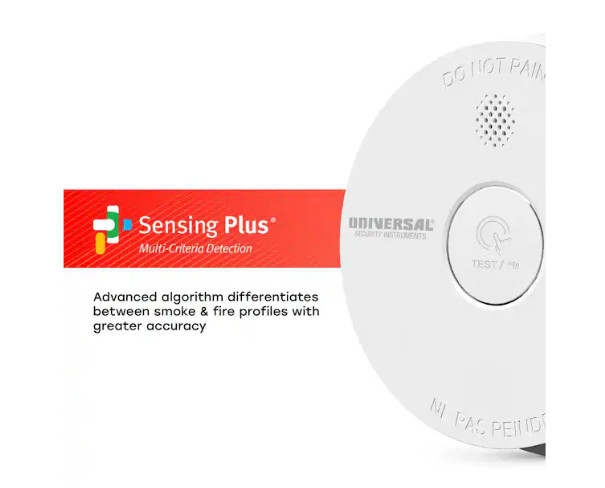 USI Hardwired and 1-Year Battery Backup Smoke Detector with Photoelectric Sensor
